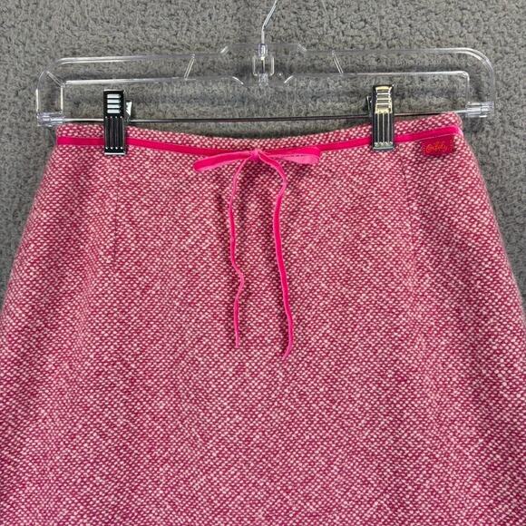 Y2k Oilily Skirt Small Coquette Twee Feminine Girlie Mohair Tweed Ruffle Hem VTG - Picture 2 of 12